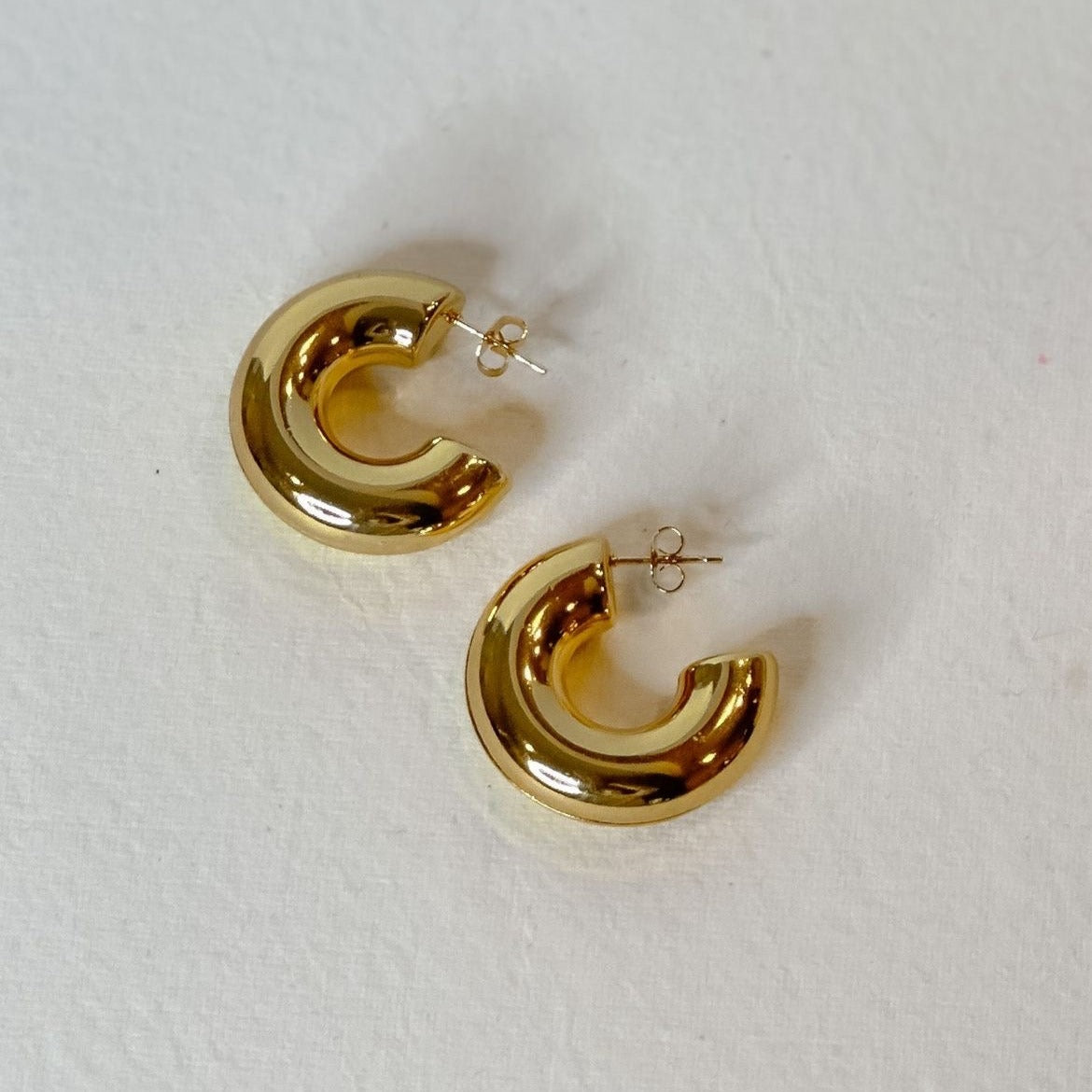 Round Circle Gold Earring