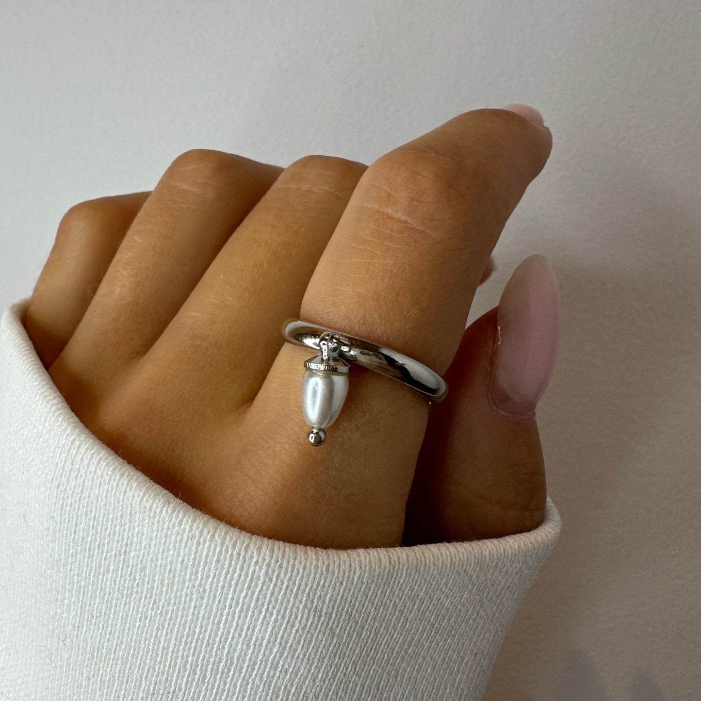 Pearl Silver Ring For Women