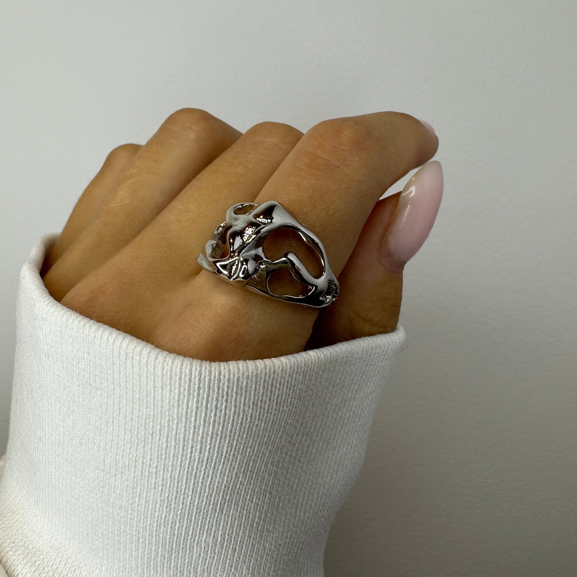 Silver Chunky Rings For Women
