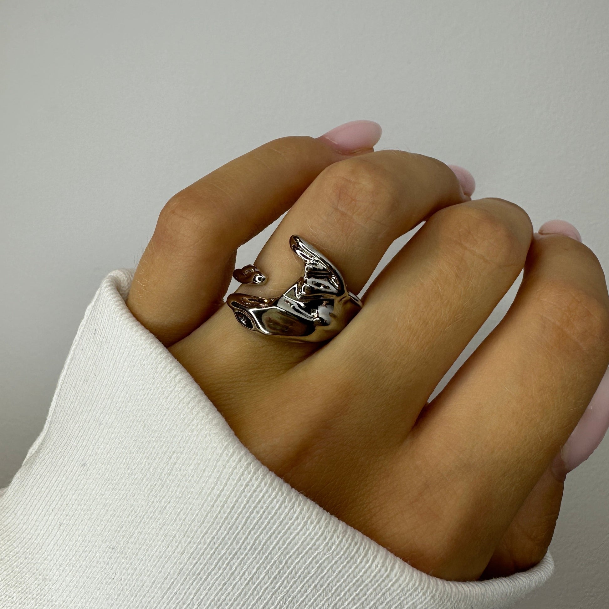 Silver Chunky Rings For Women