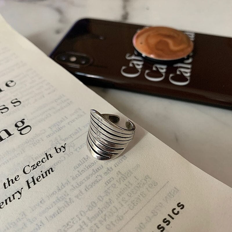 Chunky Dainty Silver Ring