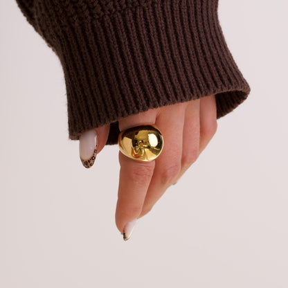 Chunky Irregular 18k Gold Ring 