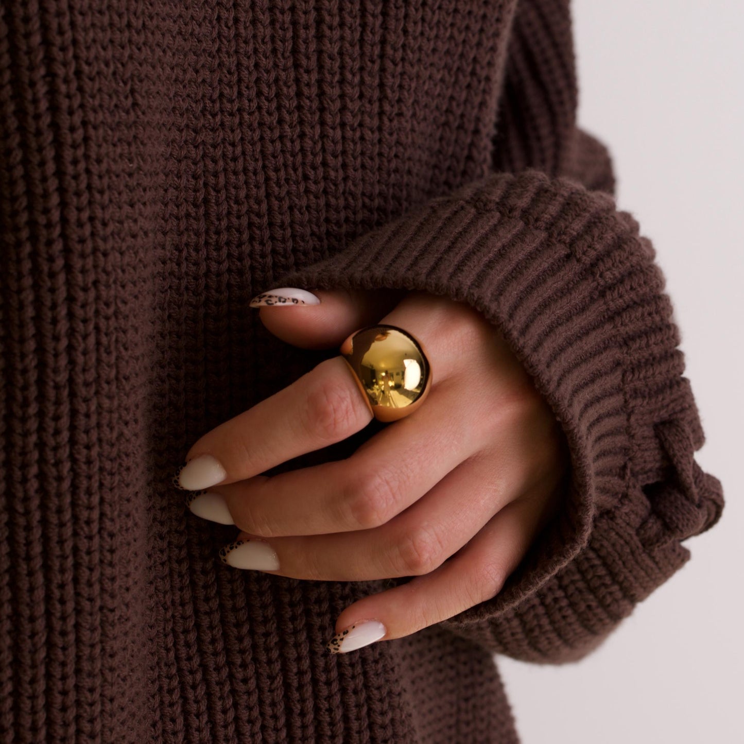Chunky Irregular 18k Gold Ring 