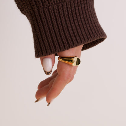 Chunky Irregular 18k Gold Ring 