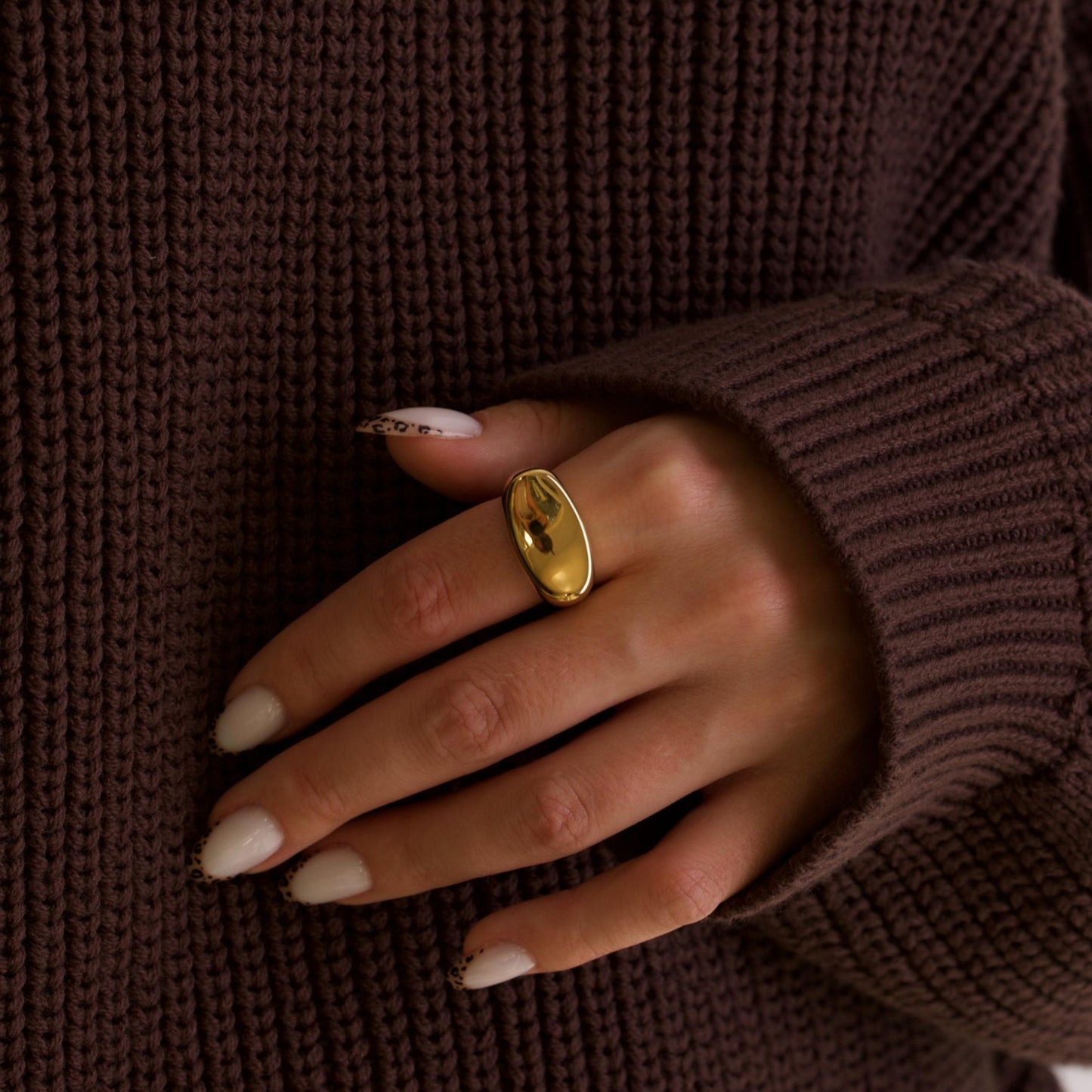 Chunky Irregular 18k Gold Ring 