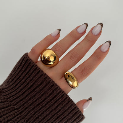 Chunky Irregular 18k Gold Ring 