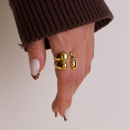 Eternal Matching Gold Ring Pair Set 