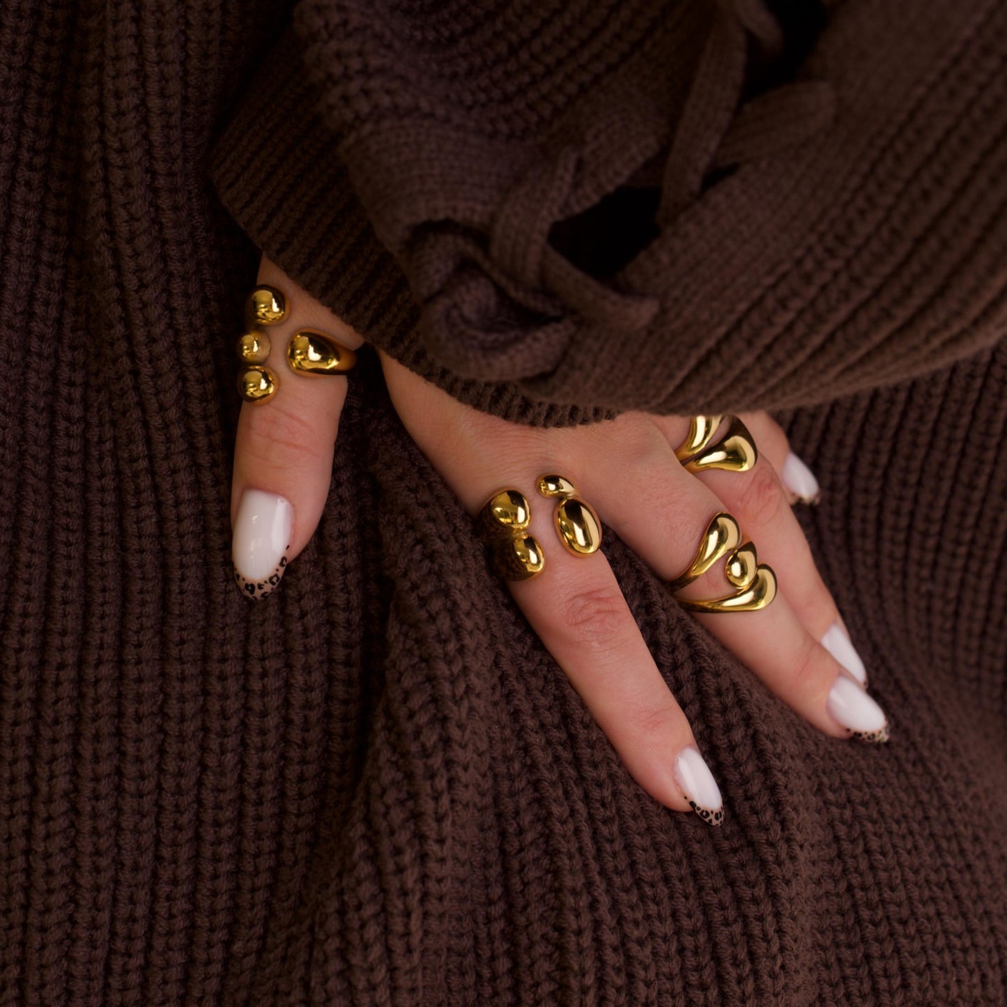 Eternal Matching Gold Ring Pair Set 