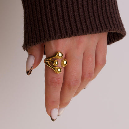 Eternal Matching Gold Ring Pair Set 