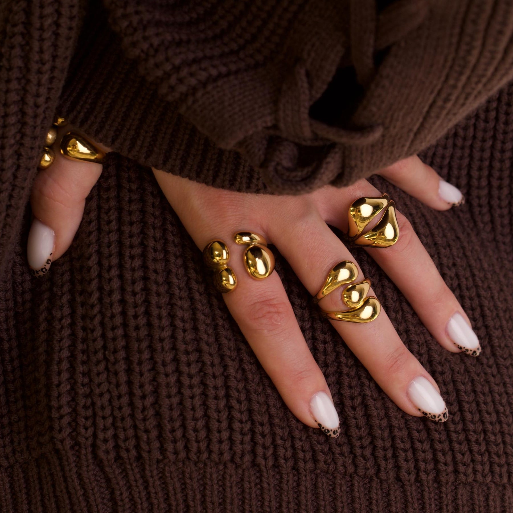 Eternal Matching Gold Ring Pair Set 