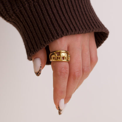 Gold Star Signet Rings