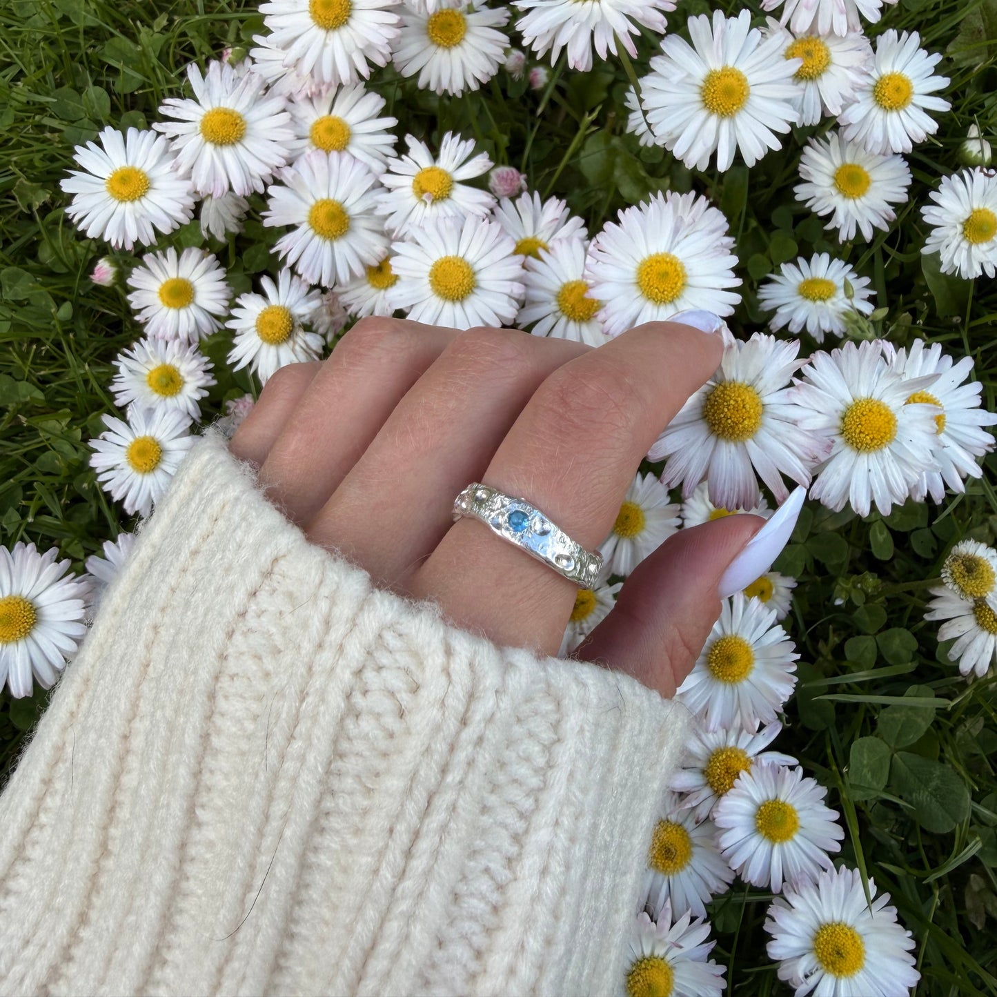 Silver clay ring