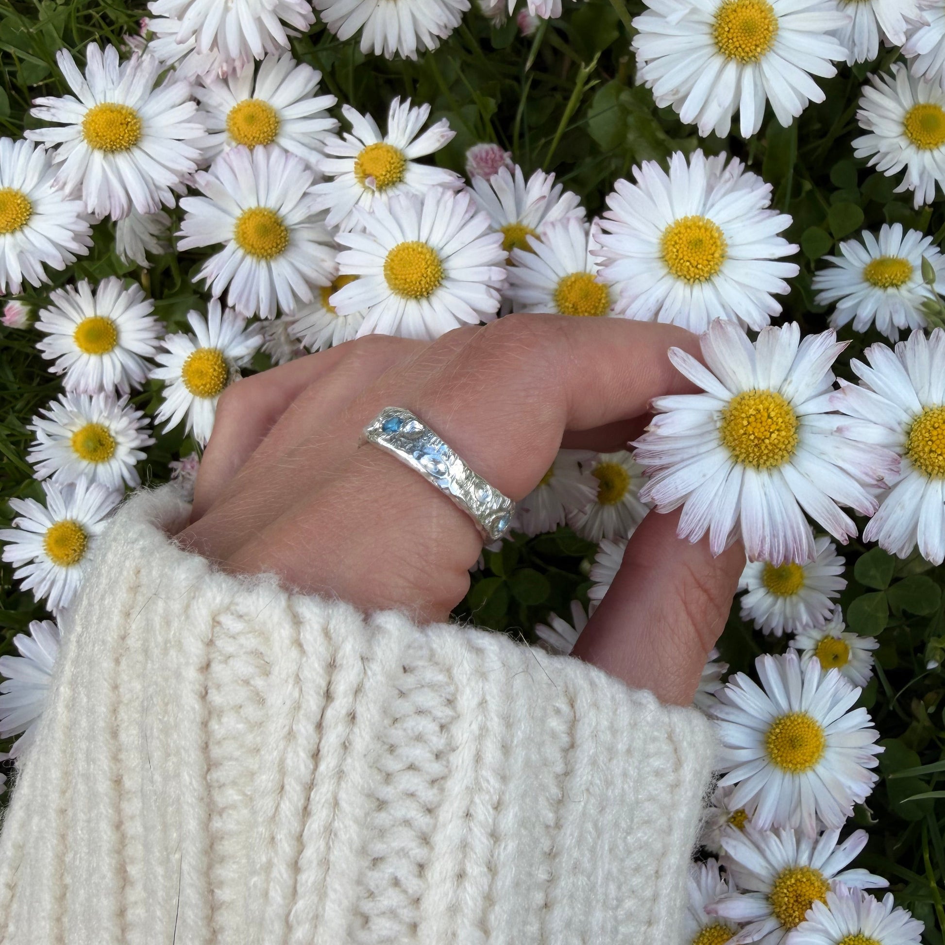 Silver clay ring