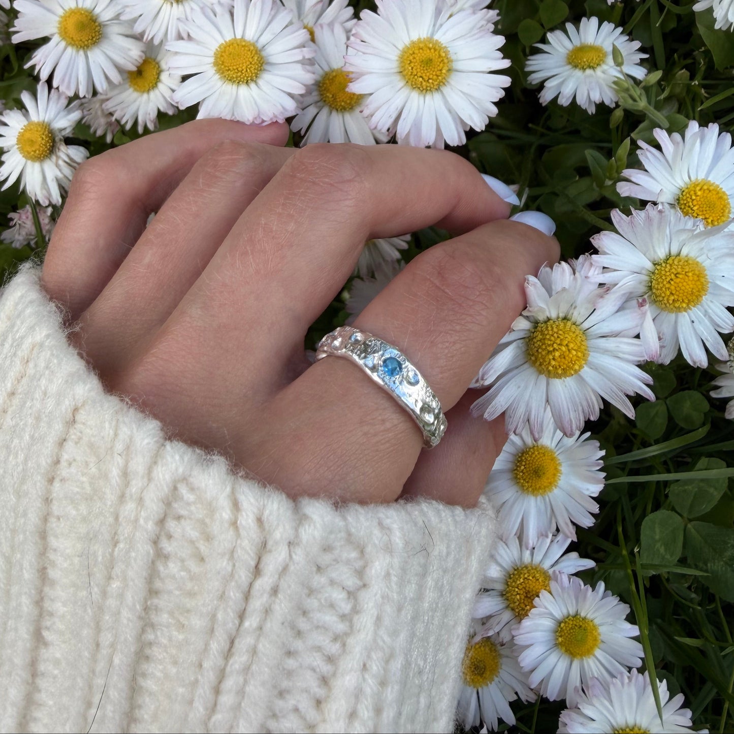 Silver clay ring