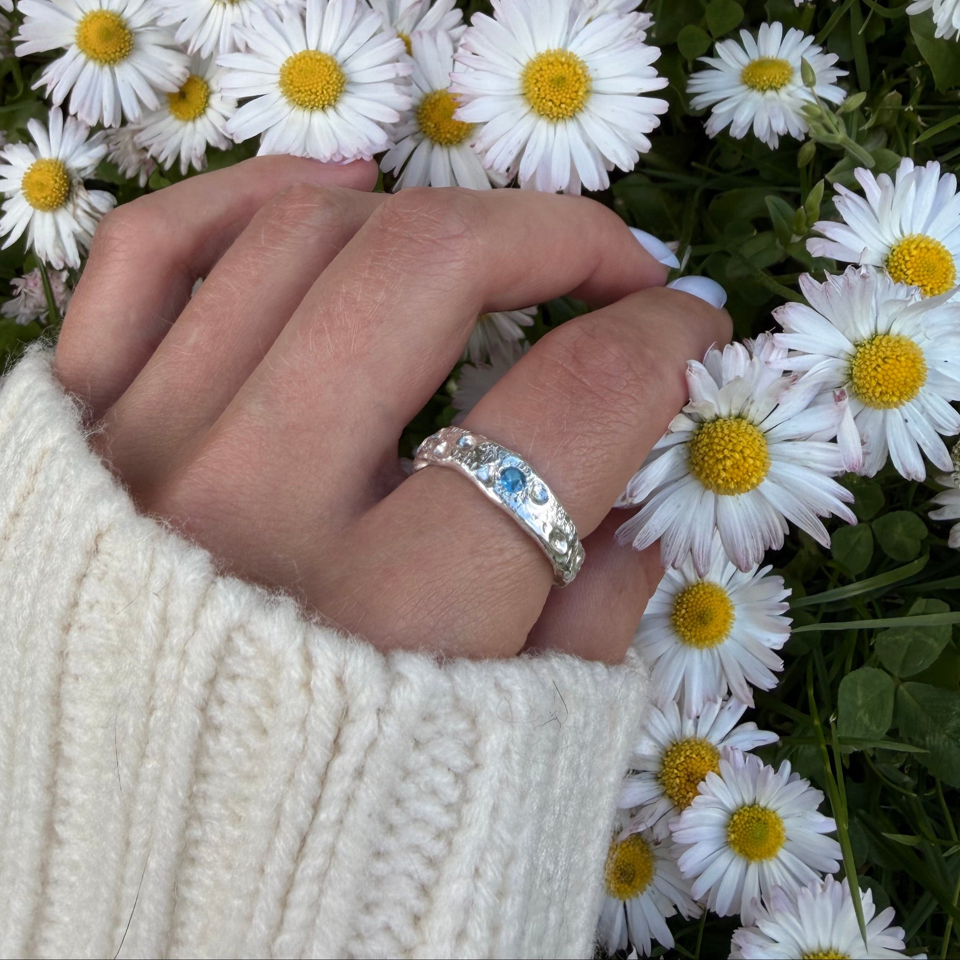 Silver clay ring