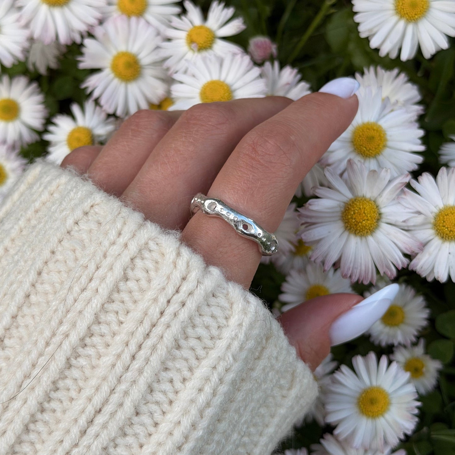 Silver clay ring