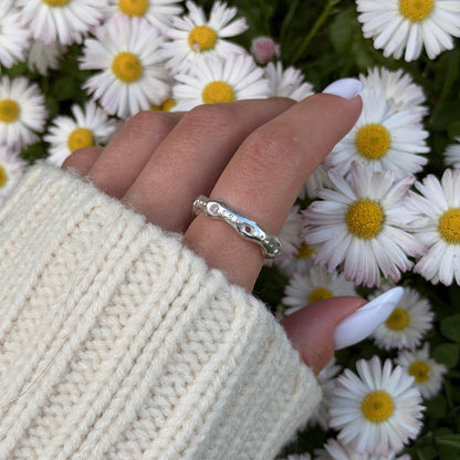 Silver clay ring