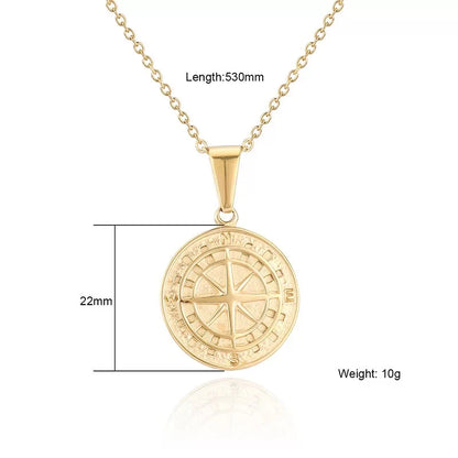 No Fear Mens Compass Pendant