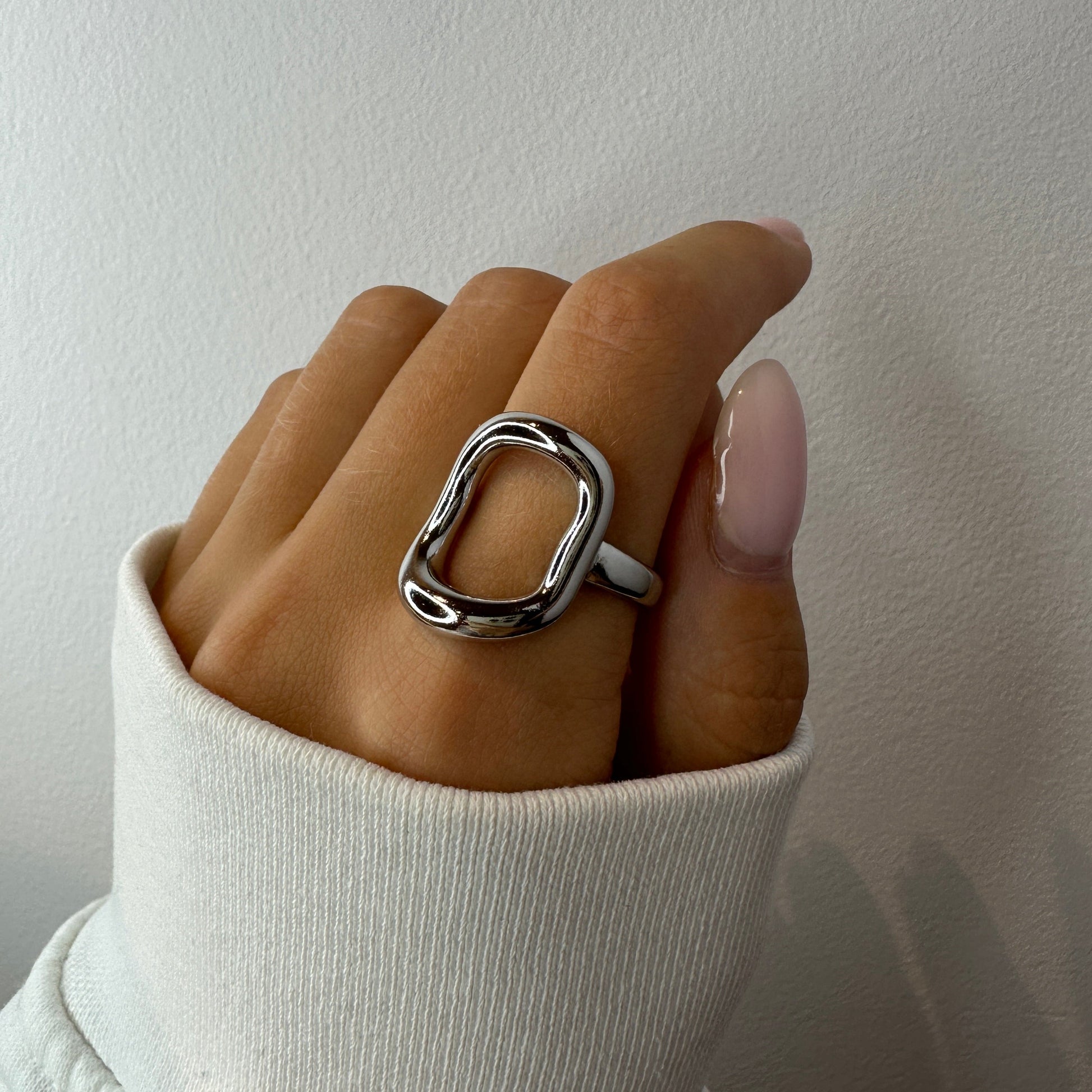 Geometric Chunky Hole Ring