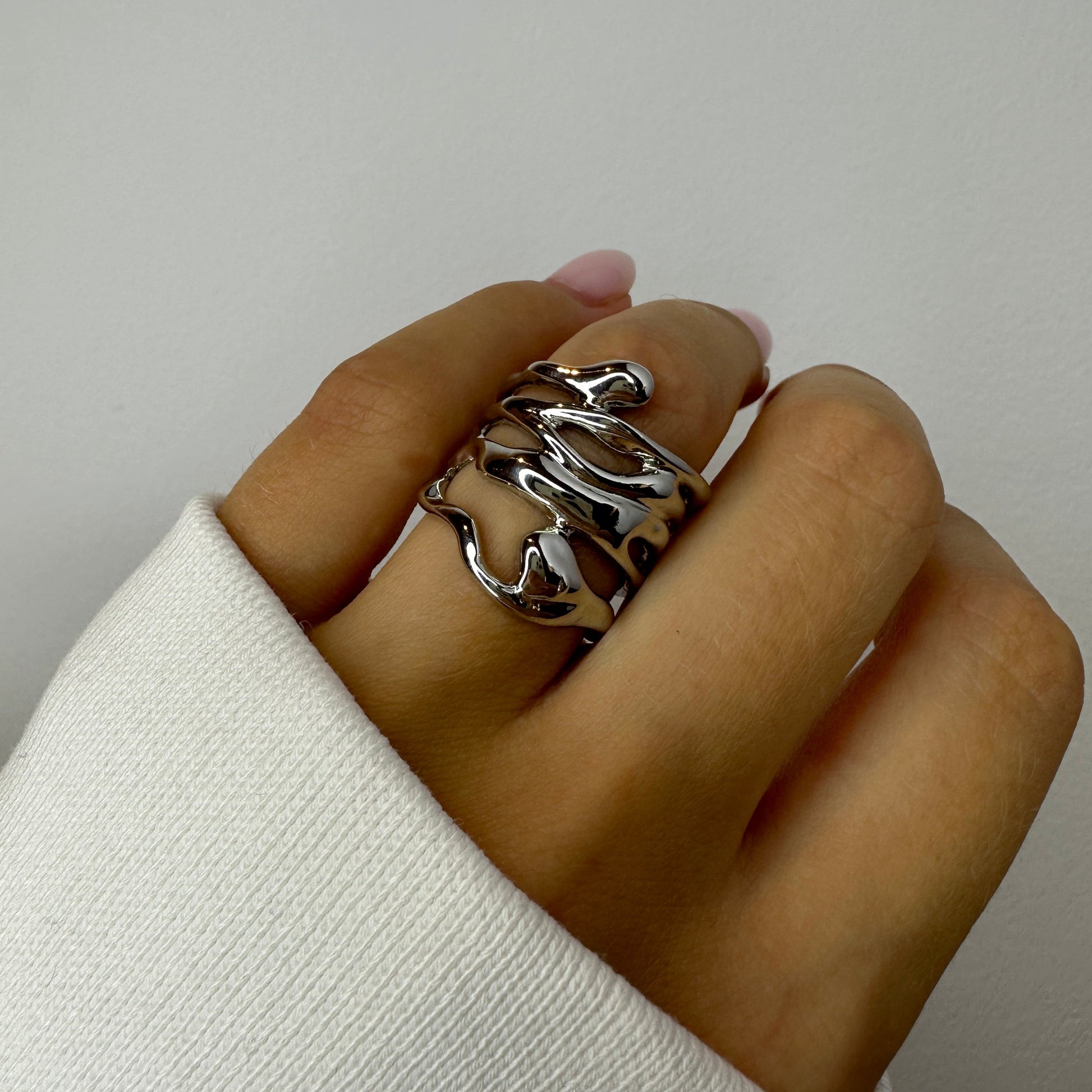 Silver Chunky Rings For Women