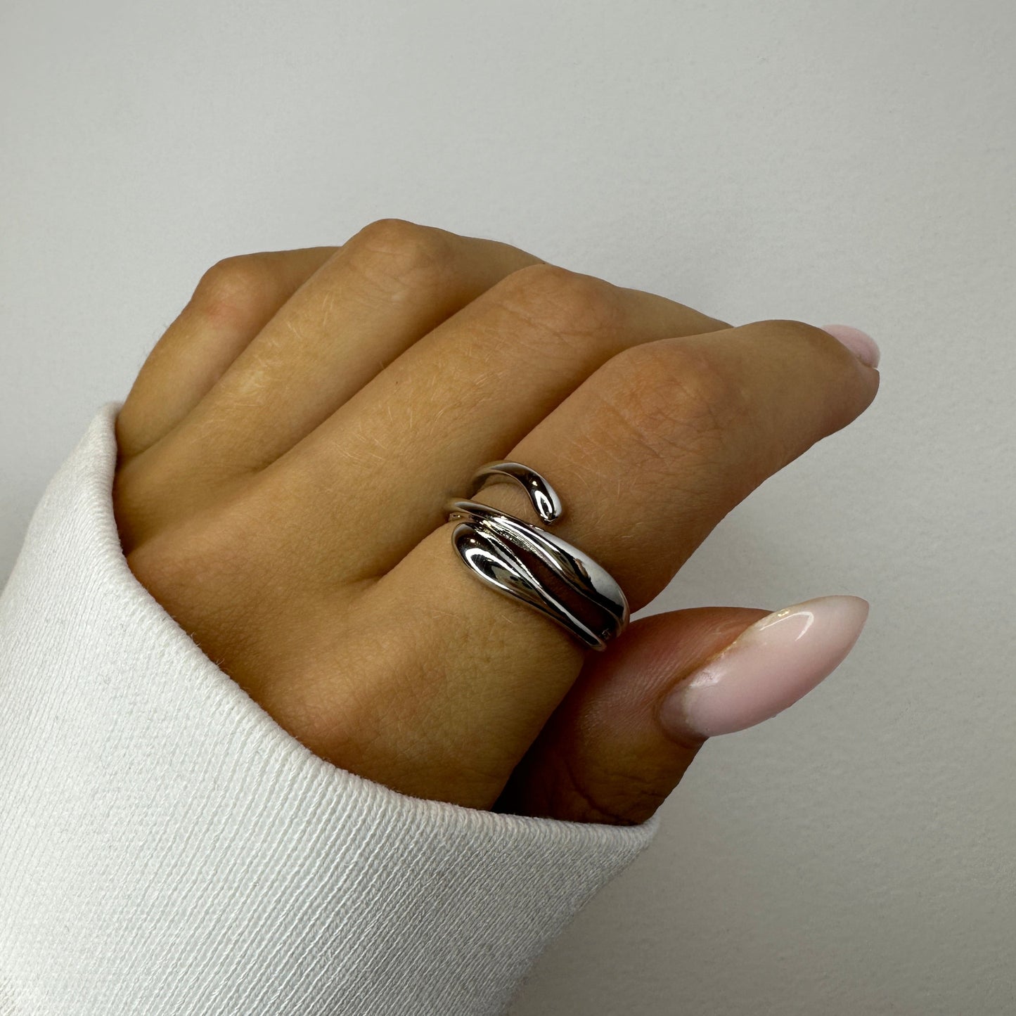 Chunky 3 Layer Silver Ring