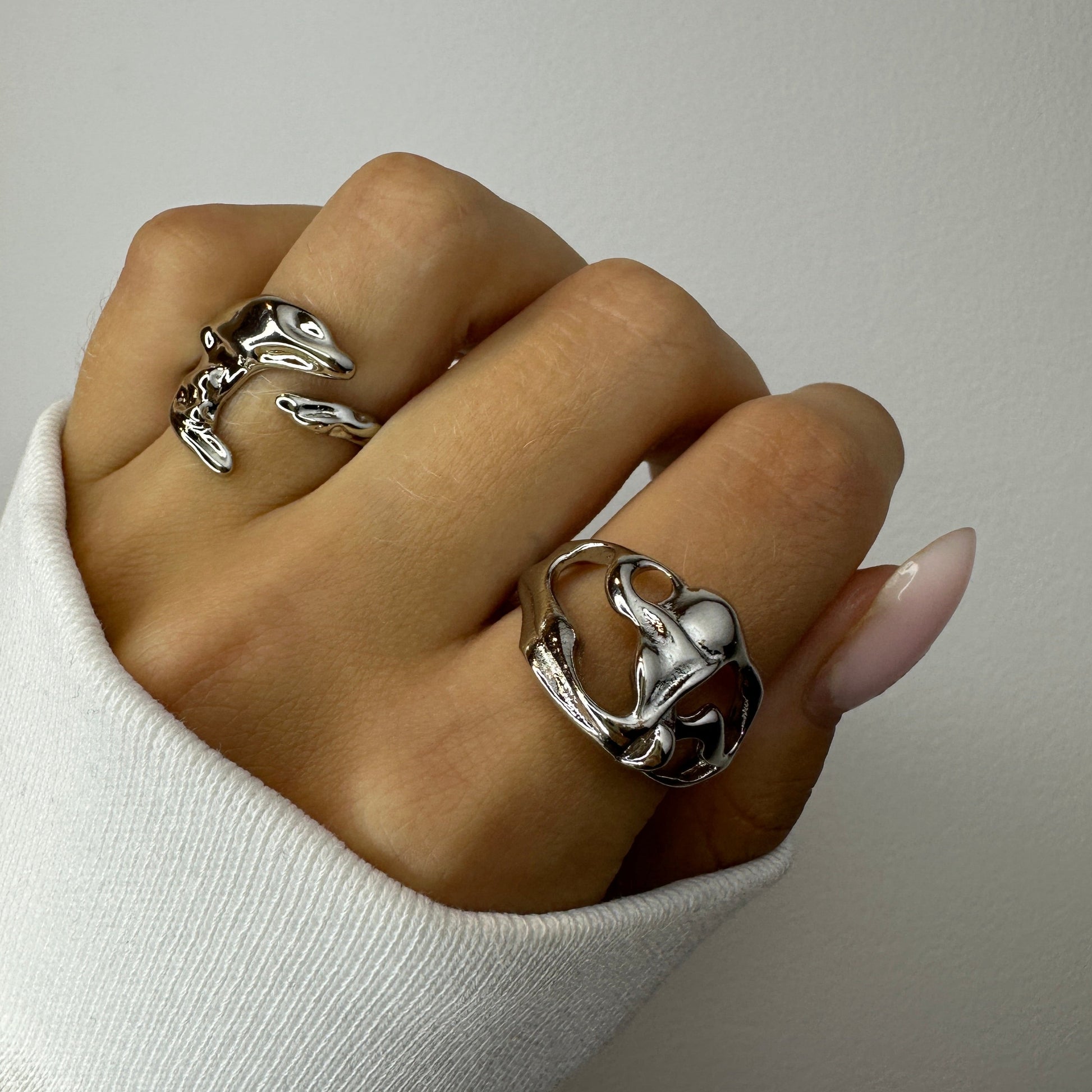 Silver Chunky Rings For Women