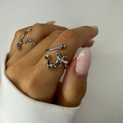 Irregular Silver Rings