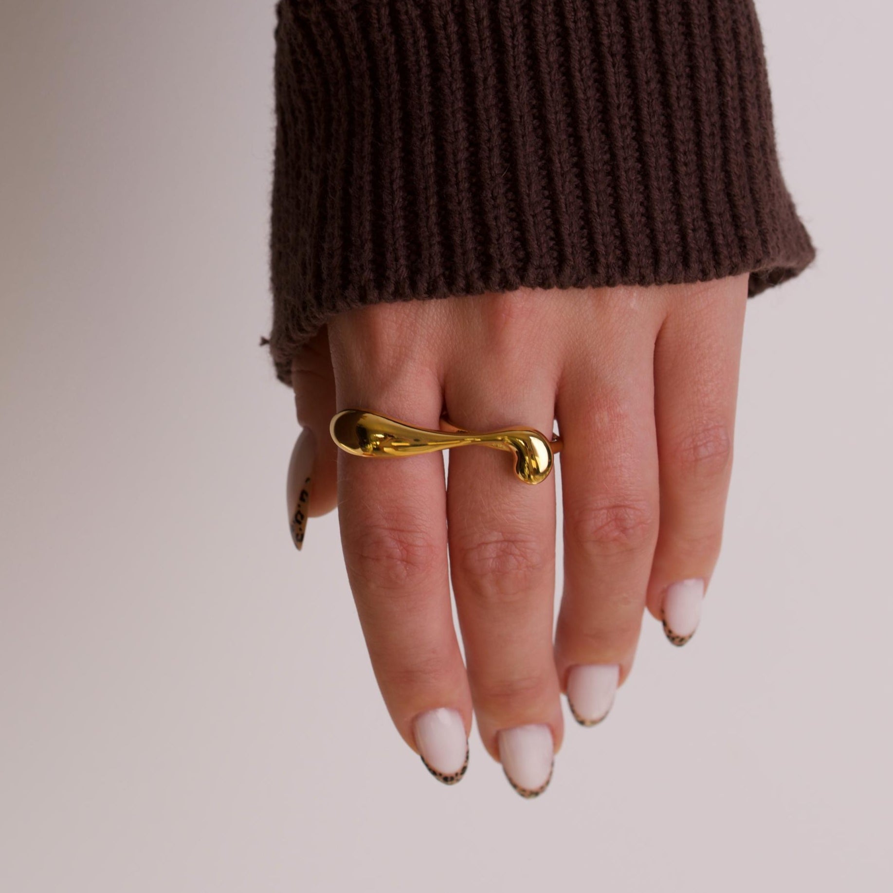 Liquid Metal Gold Ring