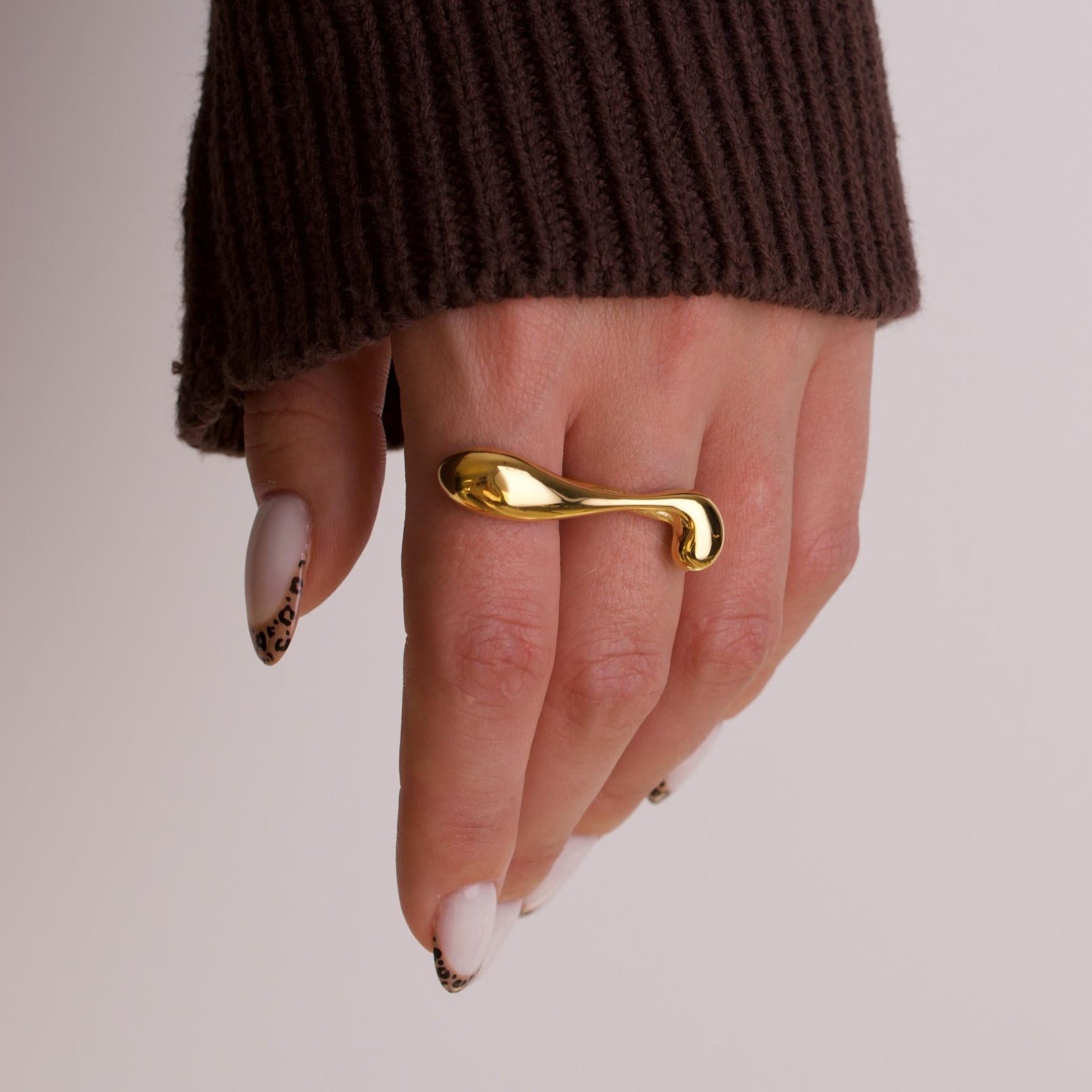 Liquid Metal Gold Ring