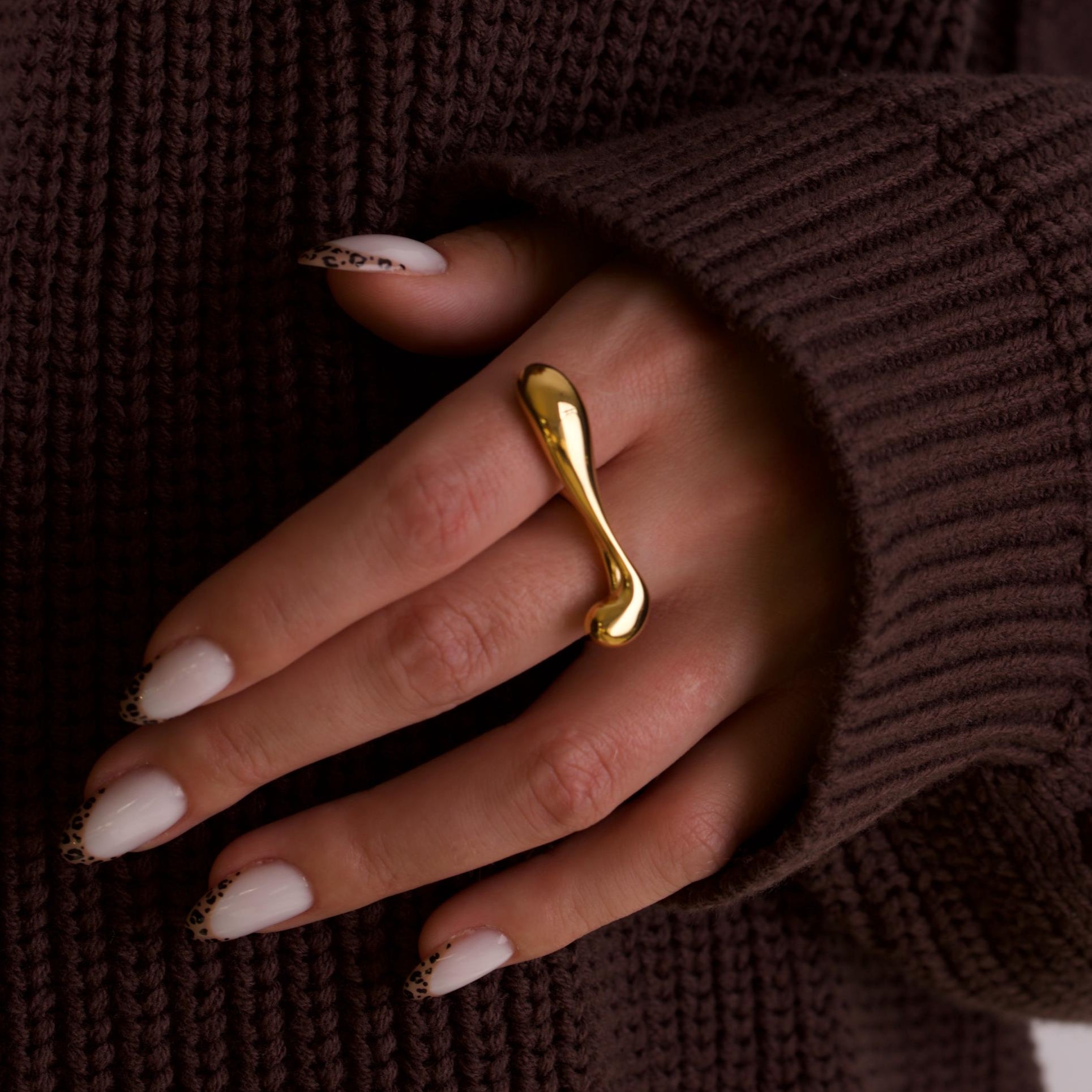 Liquid Metal Gold Ring