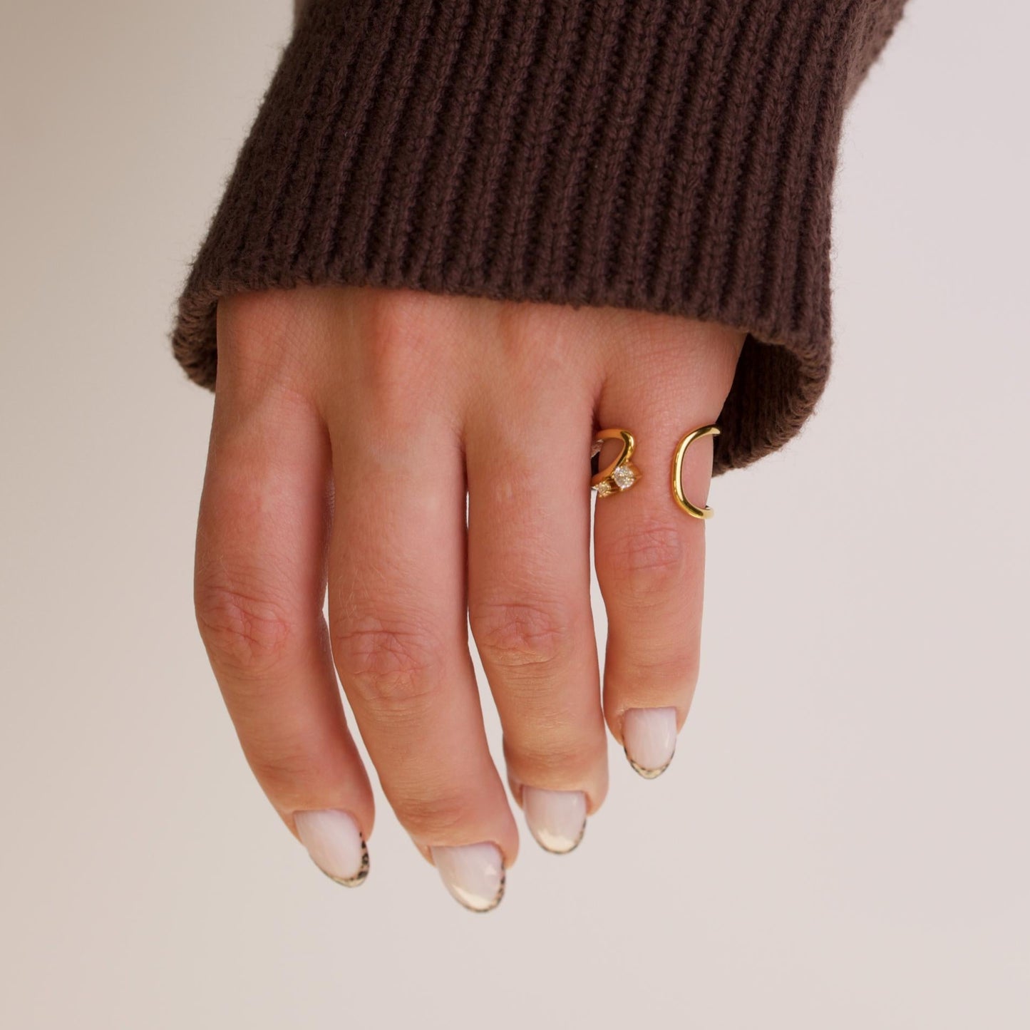 Open Abstract Gold Ring