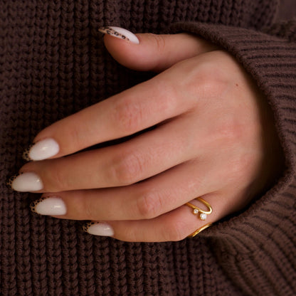 Open Abstract Gold Ring
