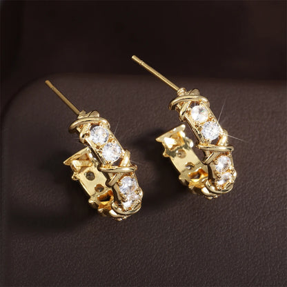 Gold earrings