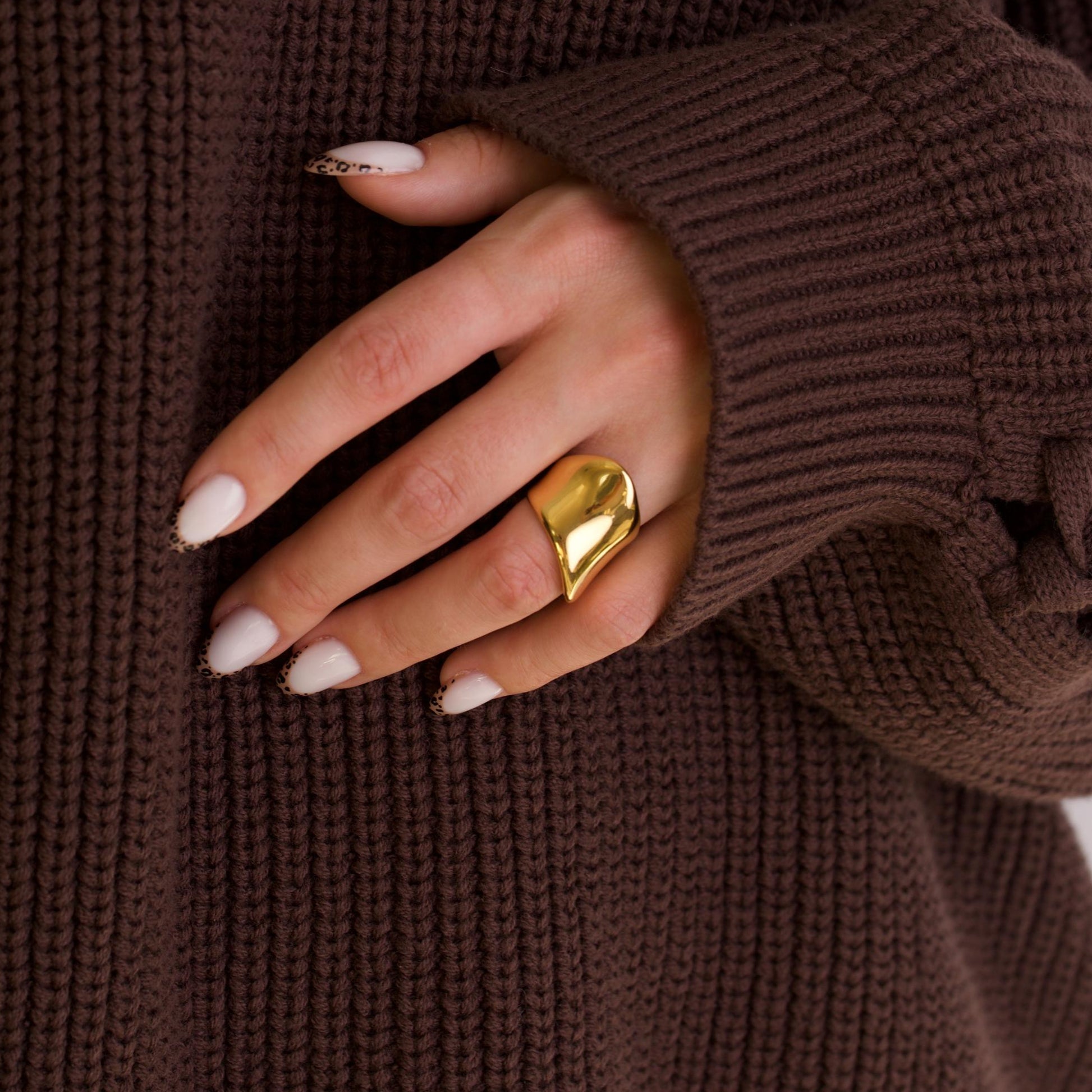 Thick Molten Metal 18k Gold Rings