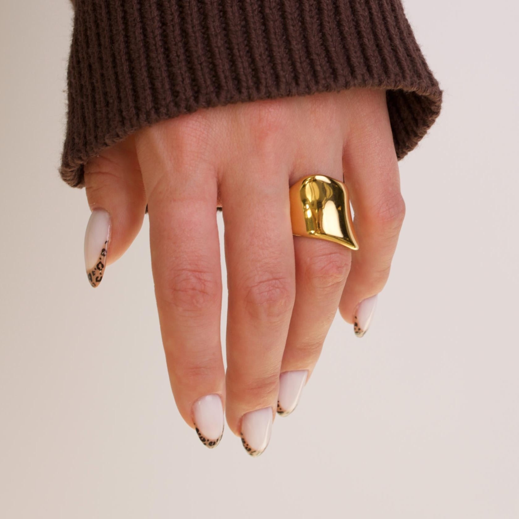Thick Molten Metal 18k Gold Rings