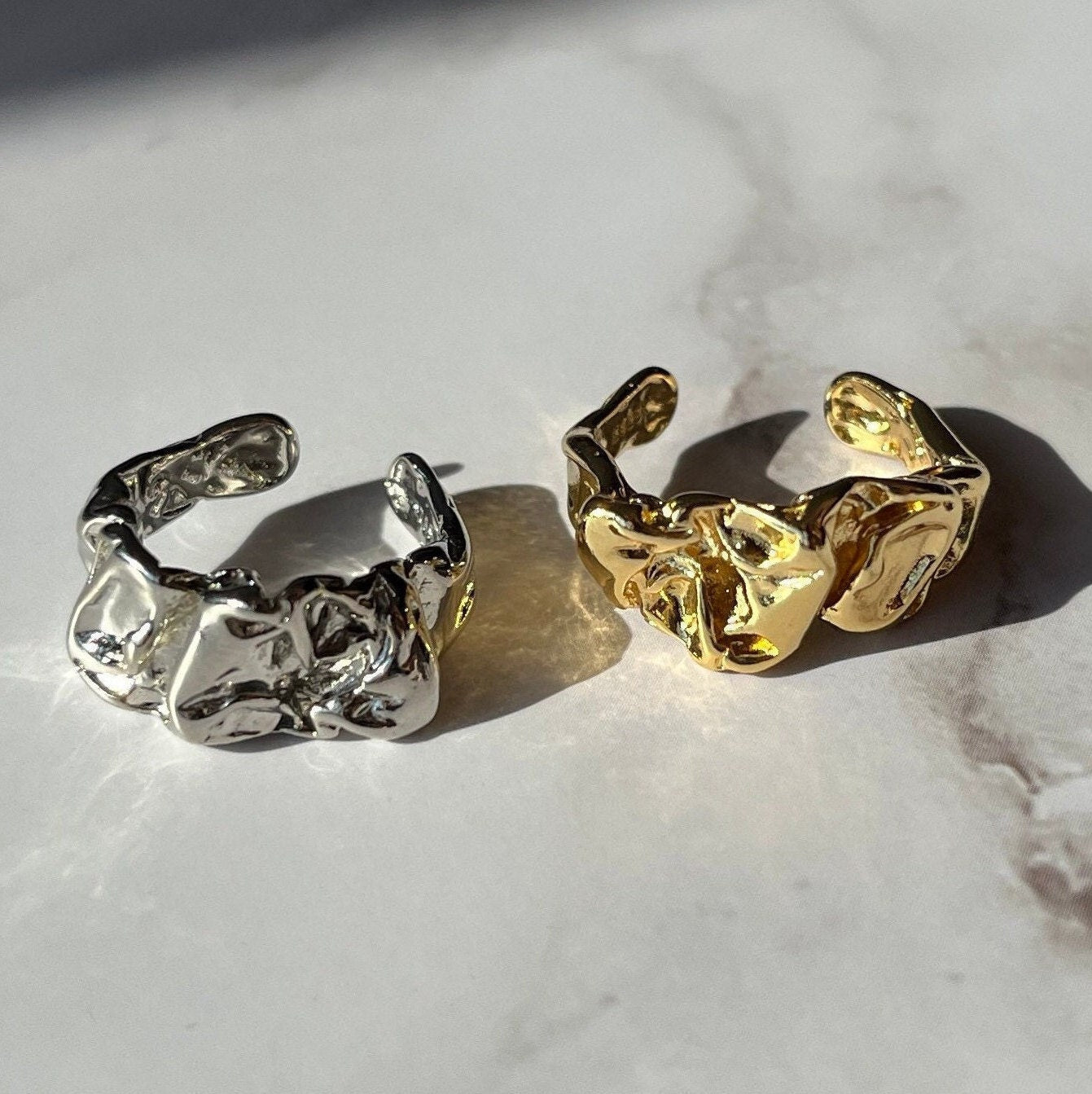 18k Gold And Silver Rings