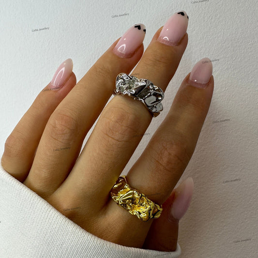 18k Gold And Silver Rings