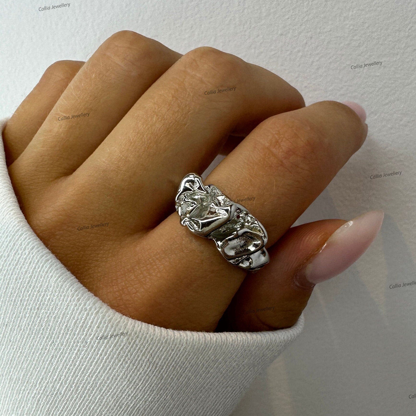 18k Gold And Silver Rings