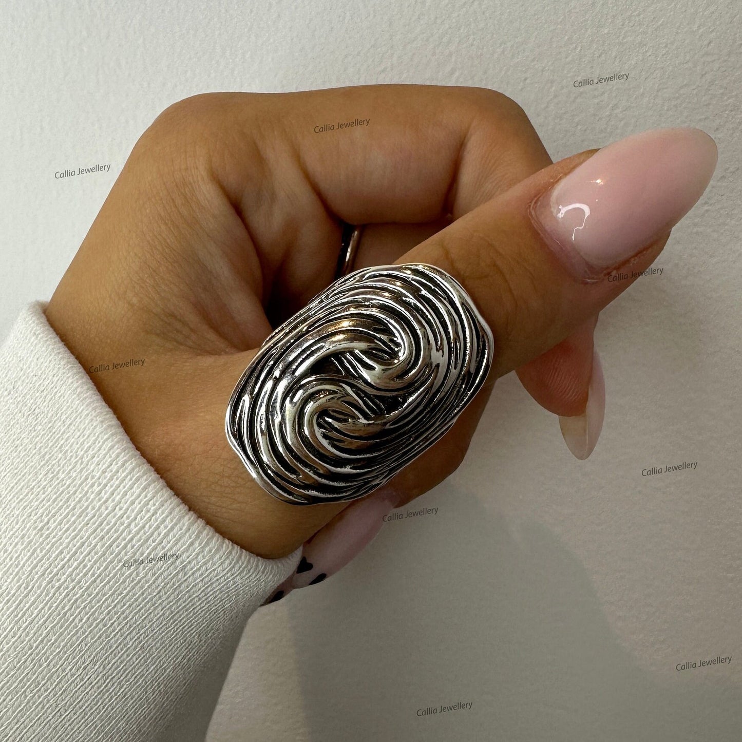 Unique Silver Ring Set