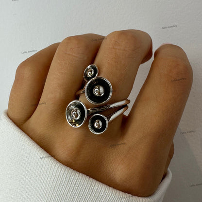 Unique Silver Ring Set