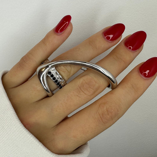 2 Finger Daisy Ring For Women