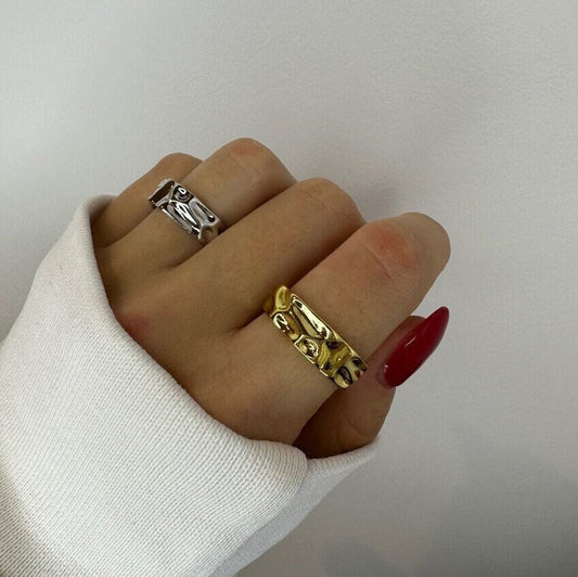 Buy Silver And Gold Ring