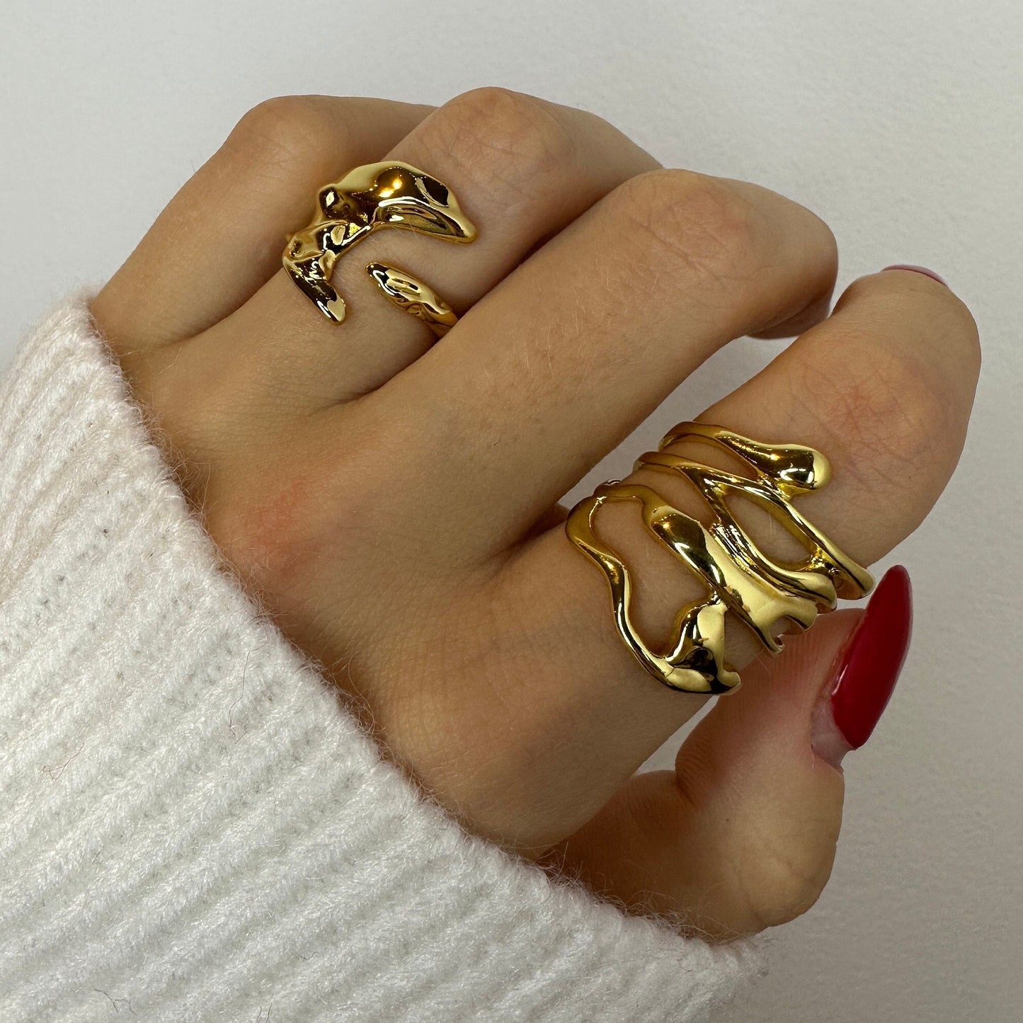 Chunky Moon Gold Ring