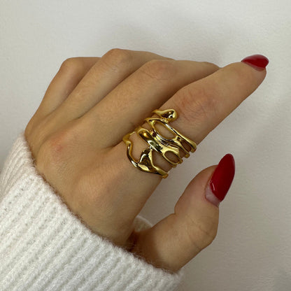 Chunky Moon Gold Ring